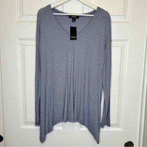 Nine West NWT Striped Knit Top * Blue *  XL - $18.39