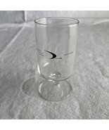 Vintage Frontier Airlines Stemmed Glass Footed Wine Water Clear 60&#39;s 4.5... - £3.87 GBP