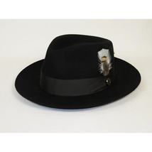 Bruno Capelo Hat Australian Wool Fedora Pinch Front Milan Snap Brim Mi500 Black image 4