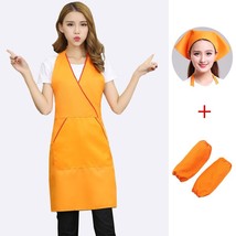 Kitchen Clothing 3 Pce Apron Hat  Guard Sleeve Restaurant Coo Aprons Catering Ki - £112.59 GBP