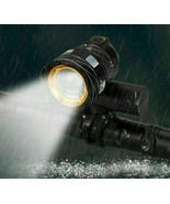 Rechargeable 15000LM LED Zoomable Front Bicycle Light Head Lamp + Rear L... - $45.87 CAD