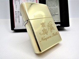 Niagara Falls Solid Brass Zippo 2001 Mint Rare - £89.64 GBP