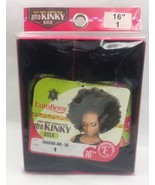 EVE 100% REMY HUMAN HAIR AFRO KINKY BULK 16" JET BLACK MALEY BRAID for TWIST  - $29.94