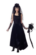 Gothic Bride Costume Small Black Widow Underworld Persephone Veil Barb W... - $24.70
