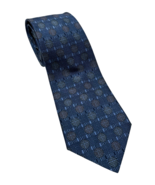 Hermes 7753 FA All-Over Pattern Silk Blue Circular Pattern AOP - $114.00