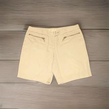 Michael Kors Size 8 Khaki Bermuda Shorts Zipper Front Pockets - $17.81