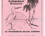 Jacks Waterfront Restaurant Menu St Petersburg Beach Florida 1993 - £14.01 GBP
