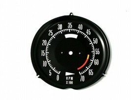 1972-1974 Corvette Tachometer Face Plate - 6000 Redline - $42.52