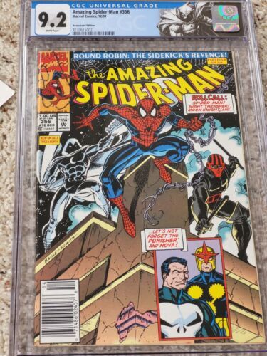 Primary image for Amazing Spider-Man #356 CGC 9.2 (4130615002) NEWSSTAND ED Moon Knight Label