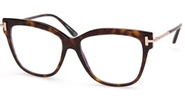 NEW TOM FORD TF5704-B 052 Havana Eyeglasses Frame 54-15-140mm B46mm Italy - £150.26 GBP