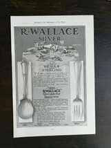 Vintage 1911 R Wallace 1835 Sterling Plated Silverware Full Page Original Ad - £5.30 GBP