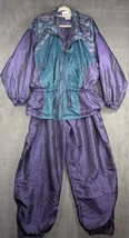 VTG Westport Ltd Bomber Jacket And Pant Set Sz 3X Purple Green - $37.39