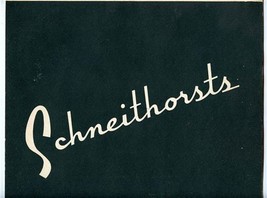 Schneithorsts Dinner Menu St Louis Missouri 1960&#39;s - £69.62 GBP