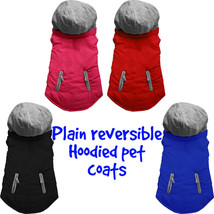 Dog Coats Water resistant outer shell Warm hoodie inner shell Zip-off hood - £23.94 GBP