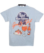 Pabst Blue Ribbon PBR Vintage Look Blue Cotton Tee Shirt Size Small - $24.99