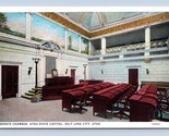 Senado Chambers Estado Capitol Salt Lake Ciudad Utah Ut Unp Wb Tarjeta P... - $2.63