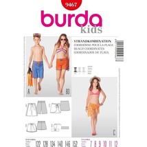 Burda Sewing Pattern 9467 Swimwear Beach Child Size 7-12 - $8.99