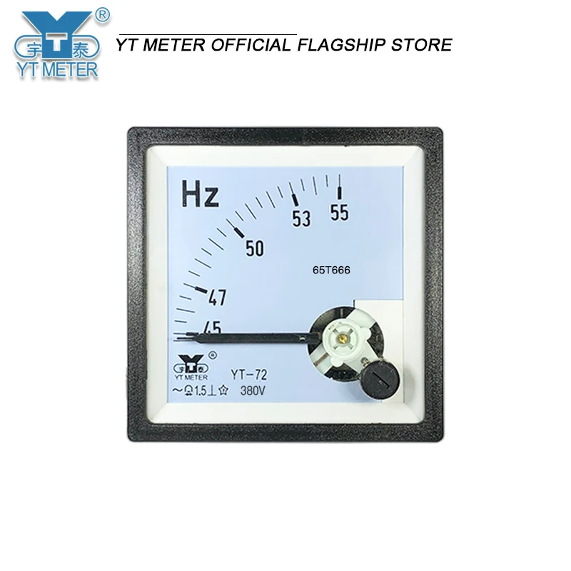 Yt72 AC frequency meter pointer 50 Hz 60 Hz 45-55 Hz 45-65 Hz 100 V 220 V 380 V  - £100.21 GBP