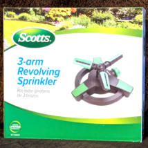 Scotts 3-arm Revolving Sprinkler High Impact Plastic Base Adjustable Arm... - $21.47