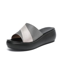 Summer Sandals for Women Fashion Ladies Mother Slippers Middle-aged Platform Sho - £41.80 GBP