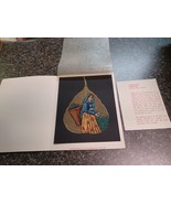 Hand Painted Peepal Leaf Greeting Card Leaf Painting Gift Card Woman Basket - $41.19 CAD