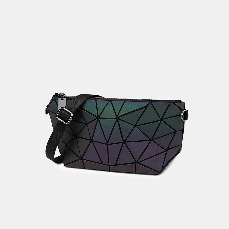 Women Chain Shoulder Bag for women Luminous Geometric Messenger Bags Pla... - $27.79