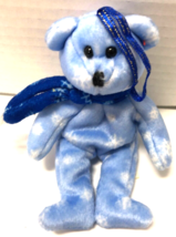 TY Jingle Beanies Blue 1999 Holiday Teddy Bear 6&quot; Plush Ornament - $94.23 MXN