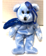 TY Jingle Beanies Blue 1999 Holiday Teddy Bear 6&quot; Plush Ornament - $95.29 MXN