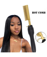 2 in 1 Electric Hot Heating Comb Hair Straightener Curler Wet Dry Hair I... - £21.96 GBP