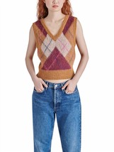 Steve Madden ella sweater vest in Argyle - $47.00