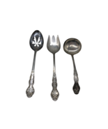 National Stainless Flatware Nancy Japan Serving Spoon Ladle &amp; Fork Set 3... - £28.55 GBP