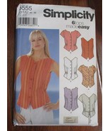 Simplicity 5555 Pattern 6 TOPS MADE EASY ~ Misses 16-18-20-22 - £7.24 GBP