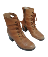 Steven by Steve Madden Women's 9.5 leather boots zipper & Lace up - £22.68 GBP