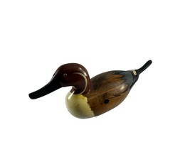 Vintage Duck Carved Wood Painted Glass Eyes Decoy 17&quot; Long - £43.63 GBP
