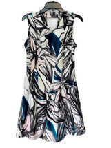H&amp;M Womens Small 17&quot; Chest Abstract Print Fit &amp; Flare Pockets Sleeveless Dress - £11.92 GBP