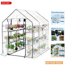 Portable Walk-In Greenhouse for Outdoors Organic Garden Use White 56x85x... - $264.28