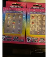 Children&#39;s Press On Nails (2 Sets) Rainbow Rabbit Dog Bones - $15.07 CAD