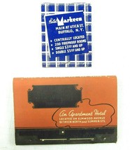 2 Vintage Matchbooks FULL Hotel Stuyvesant &amp; Hotel Markeen in Buffalo, New York - £15.65 GBP