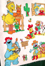 Fabric Sesame Street Vintage 1993 &quot;On the Farm&quot; 14&quot; x 18&quot; Square Elmo Co... - $3.00