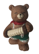 Vintage BC Bronson Teddy Bear Figurine Porcelain Bisque According Bear Musician - £9.56 GBP