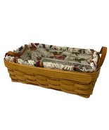 Longaberger 2001 Rectangle Basket w/ Apple Liner &amp; Divided Protector - $39.52 CAD