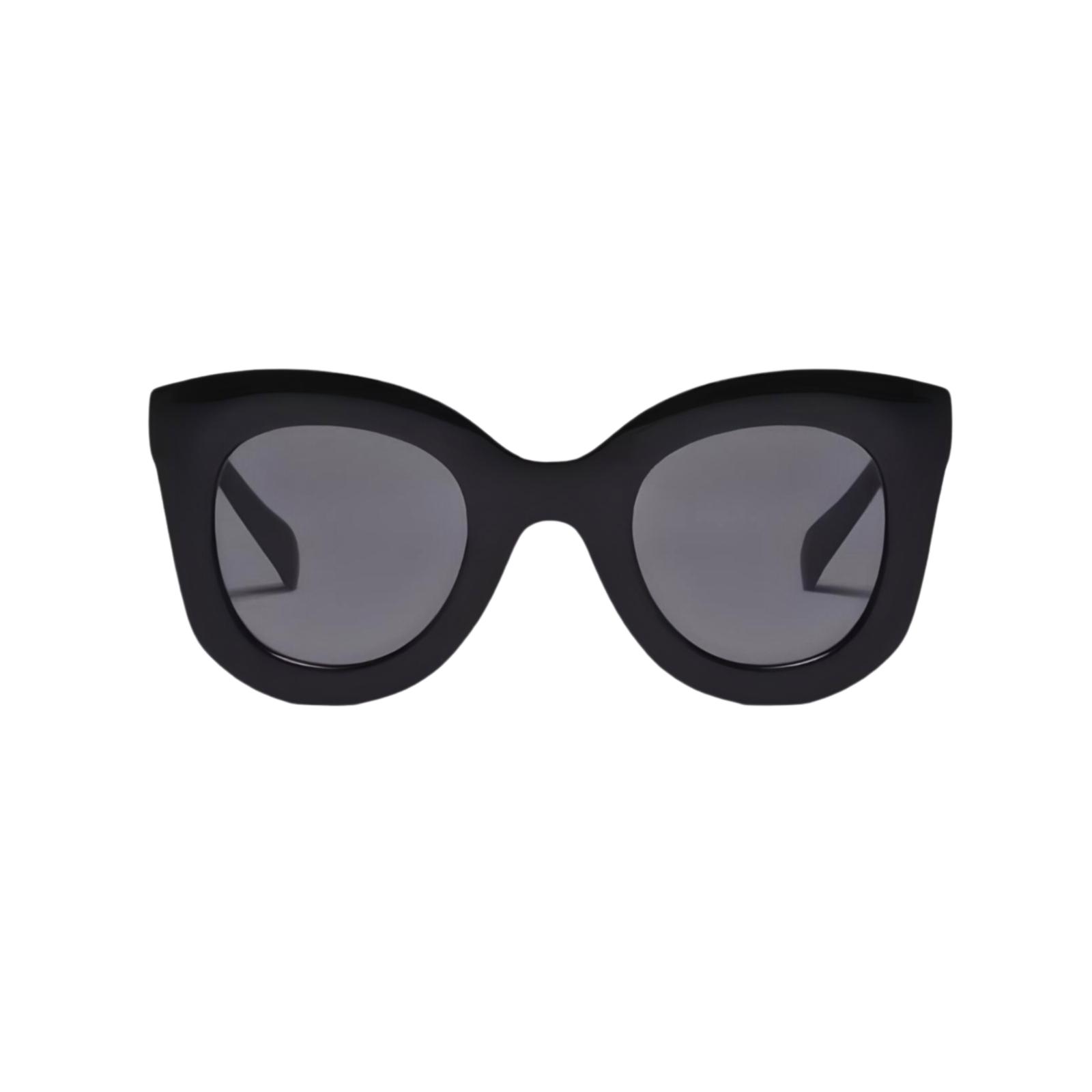 ALCETRA Vintage Style Large Glossy Black Round Cat Eye Retro Mod Glam Su... - $69.00