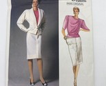 Vogue 1766 Sewing Pattern size 10 Emanuel Ungaro Vintage 1980s Jacket Sk... - $9.95