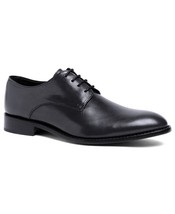 Anthony Veer Truman Men Plain Toe Derby Oxfords Size US 7.5D Black Leather - £41.88 GBP