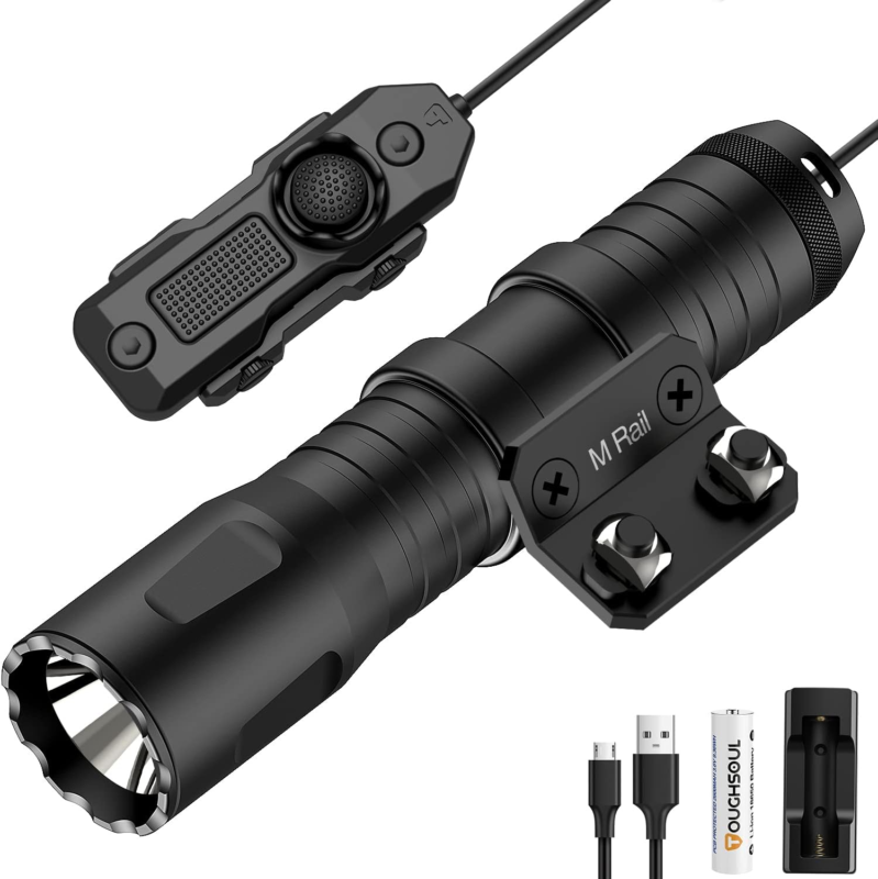 Rechargeable Flashlight with Remote Pressure Switch LED Light with Recha... - $81.86