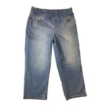 Gloria Vanderbilt Womens Size 12 Pull On Pants Jeans Crop Amanda All Aro... - $14.84