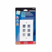 Monster Cable Multi-Media Keystone Wall Plate 6 Port White - £27.82 GBP