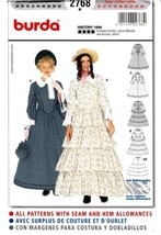 Burda 2768 Civil War Antebellum Prairie Dress Hoop Petticoat Circa 1848 ... - $9.88