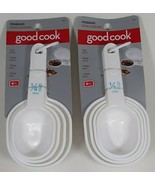 Lot of 2 Bradshaw Good Cook White Plastic Measuring Cups (4-Piece) 19860   - £8.00 GBP
