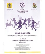 Football Soccer Program UEFA Champions League FK Ventspils Llanelli AFC ... - £7.95 GBP